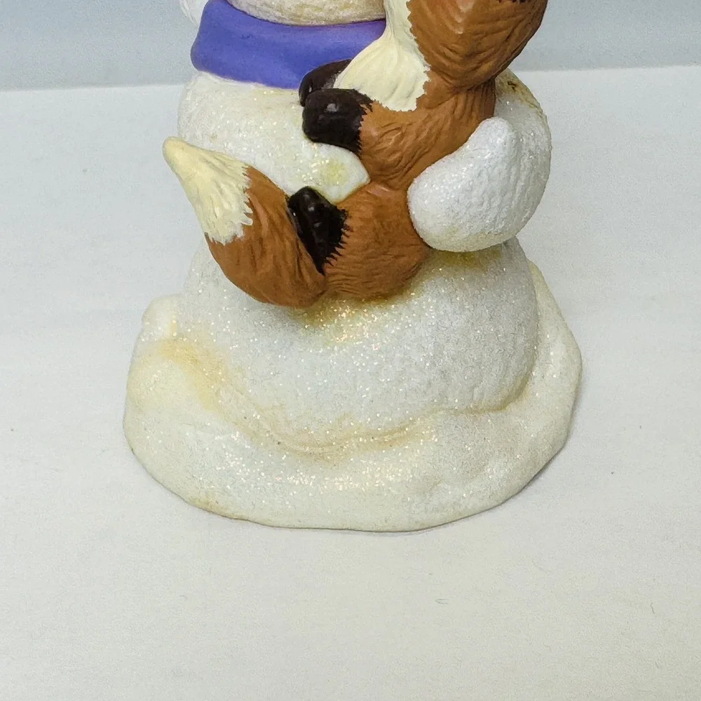 Snow Buddies Christmas Ornament‎ Snowman With Fox 1999 Vtg